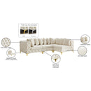Meridian Tremblay Cream Velvet Modular Sectional IMAGE 14