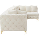 Meridian Tremblay Cream Velvet Modular Sectional IMAGE 11