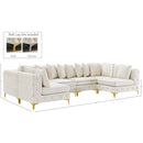 Meridian Tremblay Cream Velvet Modular Sectional IMAGE 15