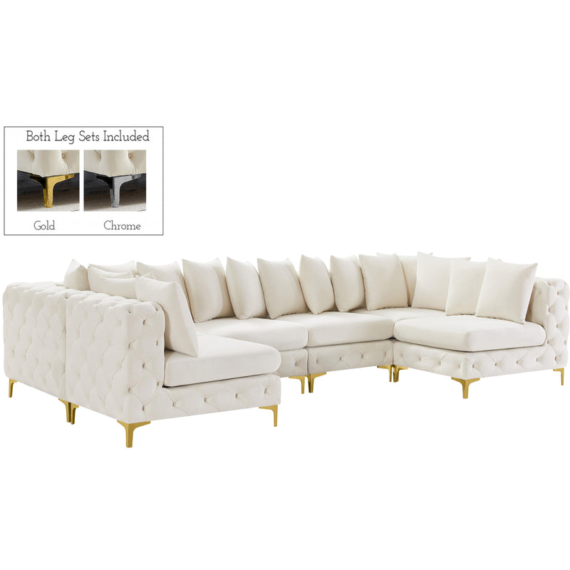 Meridian Tremblay Fabric Sectional 686Cream-Sec6B IMAGE 1
