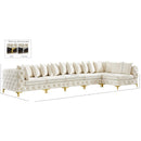 Meridian Tremblay Cream Velvet Modular Sectional IMAGE 17