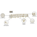 Meridian Tremblay Cream Velvet Modular Sectional IMAGE 18