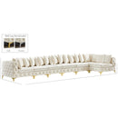 Meridian Tremblay Cream Velvet Modular Sectional IMAGE 17