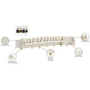 Meridian Tremblay Cream Velvet Modular Sectional IMAGE 18