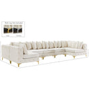 Meridian Tremblay Cream Velvet Modular Sectional IMAGE 15