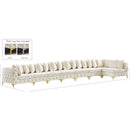 Meridian Tremblay Cream Velvet Modular Sectional IMAGE 17