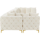 Meridian Tremblay Cream Velvet Modular Sectional IMAGE 11