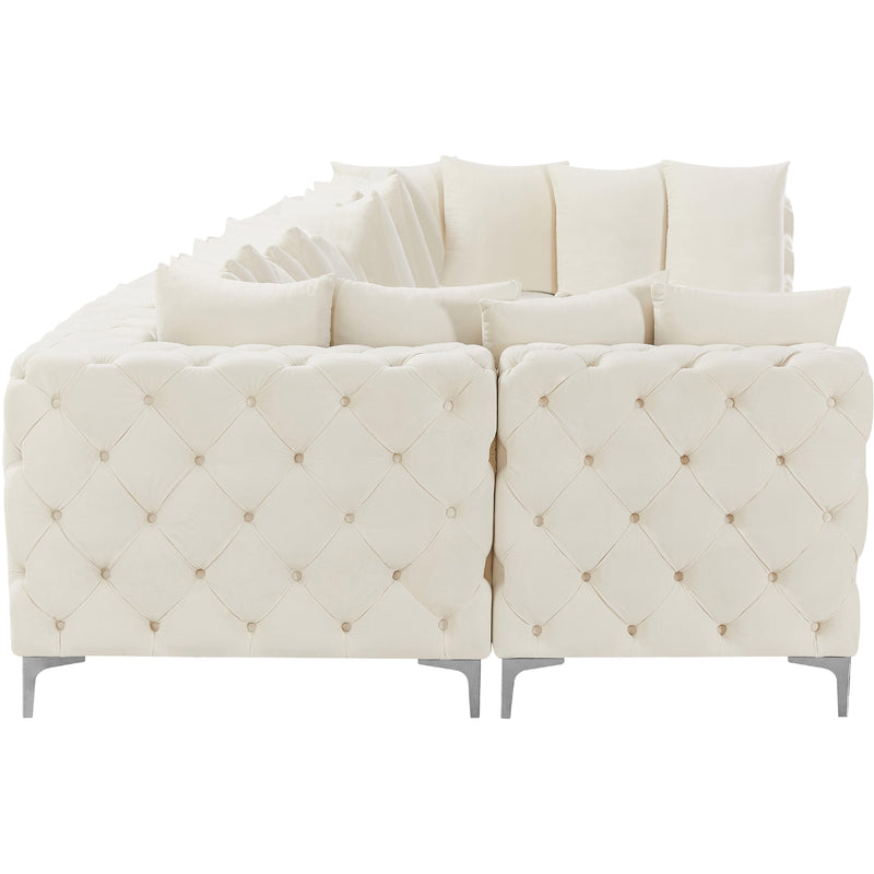 Meridian Tremblay Cream Velvet Modular Sectional IMAGE 12