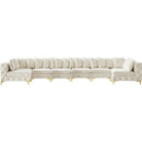 Meridian Tremblay Cream Velvet Modular Sectional IMAGE 13