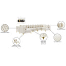Meridian Tremblay Cream Velvet Modular Sectional IMAGE 16