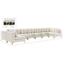 Meridian Tremblay Cream Velvet Modular Sectional IMAGE 15