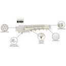 Meridian Tremblay Cream Velvet Modular Sectional IMAGE 16