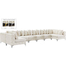 Meridian Tremblay Cream Velvet Modular Sectional IMAGE 2