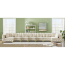 Meridian Tremblay Cream Velvet Modular Sectional IMAGE 3