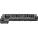 Meridian Tremblay Grey Velvet Modular Sectional IMAGE 14