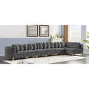 Meridian Tremblay Grey Velvet Modular Sectional IMAGE 3