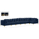 Meridian Tremblay Navy Velvet Modular Sectional IMAGE 17