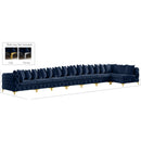 Meridian Tremblay Navy Velvet Modular Sectional IMAGE 17