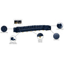 Meridian Tremblay Navy Velvet Modular Sectional IMAGE 18