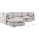 Meridian Mackenzie Beige Durable Linen Textured Modular Sectional IMAGE 14