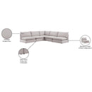 Meridian Mackenzie Beige Durable Linen Textured Modular Sectional IMAGE 9