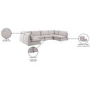Meridian Mackenzie Beige Durable Linen Textured Modular Sectional IMAGE 10