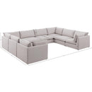 Meridian Mackenzie Beige Durable Linen Textured Modular Sectional IMAGE 9