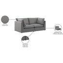 Meridian Mackenzie Grey Durable Linen Textured Modular Sofa IMAGE 10