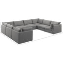 Meridian Mackenzie Grey Durable Linen Textured Modular Sectional IMAGE 9