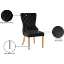 Meridian Carmen Black Velvet Dining Chairs IMAGE 7