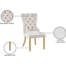 Meridian Carmen Cream Velvet Dining Chairs IMAGE 7