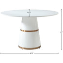 Meridian Hans White Dining Table IMAGE 6