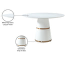 Meridian Hans White Dining Table IMAGE 7