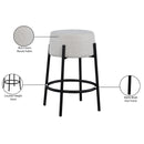 Meridian Avalon Cream Boucle Fabric Counter Stool IMAGE 6