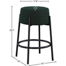 Meridian Avalon Green Boucle Fabric Counter Stool IMAGE 5
