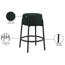 Meridian Avalon Green Boucle Fabric Counter Stool IMAGE 6