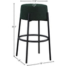Meridian Avalon Green Boucle Fabric Bar Stool IMAGE 5