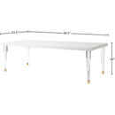 Meridian Bethany White Dining Table IMAGE 6