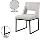 Meridian Jayce Cream Boucle Fabric Dining Chair IMAGE 7