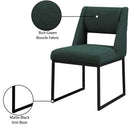Meridian Jayce Green Boucle Fabric Dining Chair IMAGE 7