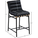 Meridian Burke Black Vegan Leather Counter Stool IMAGE 7