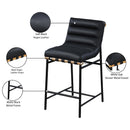 Meridian Burke Black Vegan Leather Counter Stool IMAGE 8