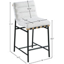 Meridian Burke Cream Boucle Fabric Counter Stool IMAGE 7