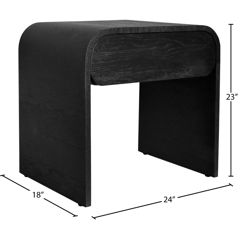 Meridian Cresthill Black Oak Night Stand IMAGE 16