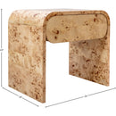 Meridian Cresthill Natural Burl Wood Night Stand IMAGE 11