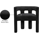 Meridian Athena Black Boucle Fabric Accent/Dining Chair IMAGE 6