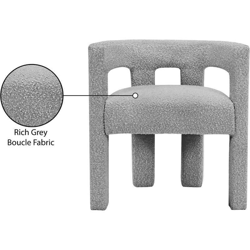 Meridian Athena Grey Boucle Fabric Accent/Dining Chair IMAGE 6