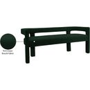 Meridian Athena Green Boucle Fabric Bench IMAGE 7