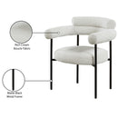 Meridian Blake Cream Boucle Fabric Dining Chair IMAGE 8