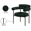 Meridian Blake Green Boucle Fabric Dining Chair IMAGE 8